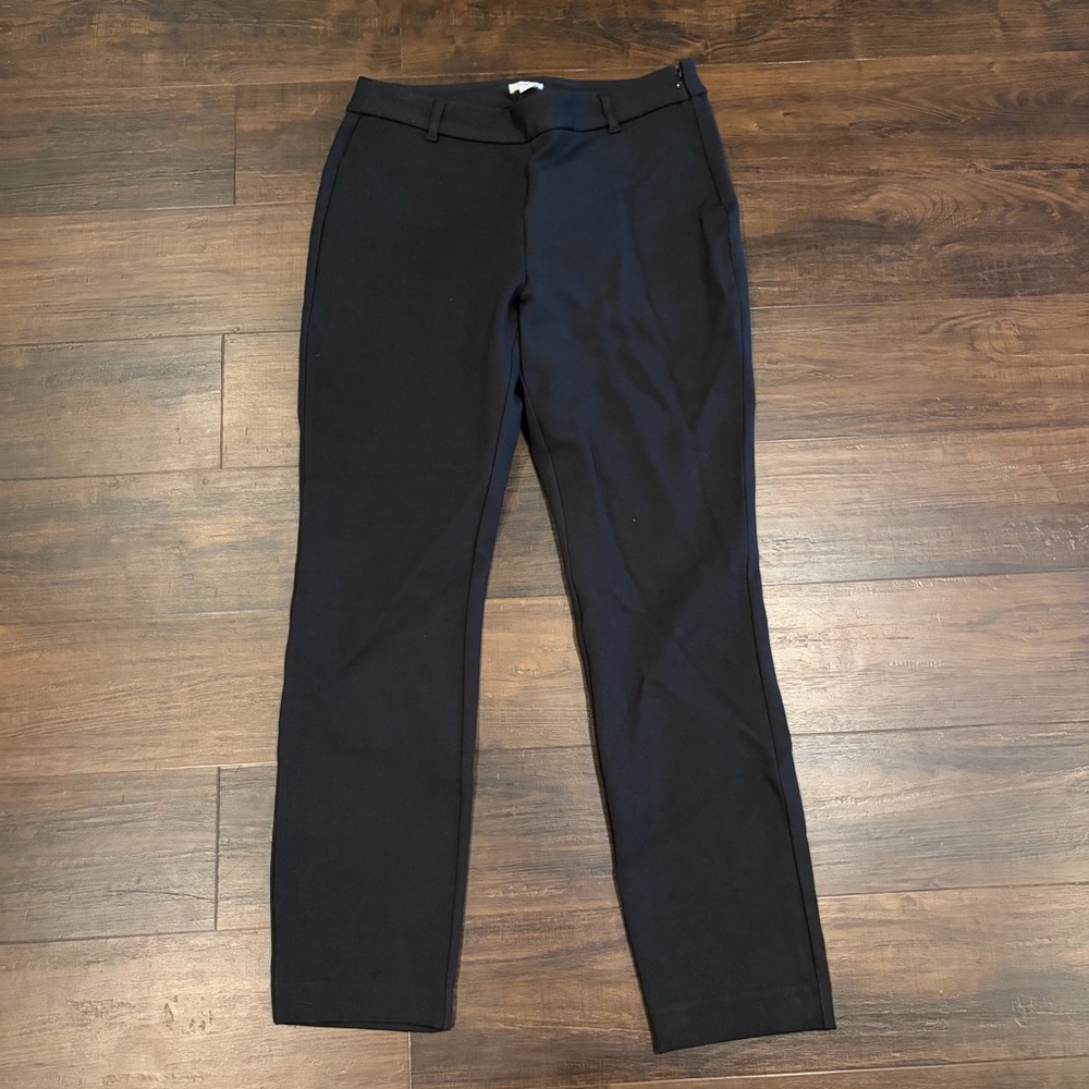 J.Crew Ponte Knit Black Cropped Pants Slim Fit 8